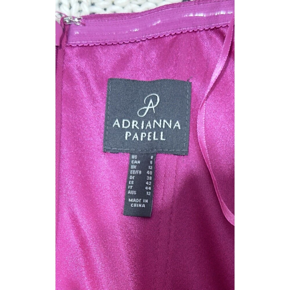 Adrianna Papell Aidan Mattox Women’s 8 Fuchsia Sweetheart Off Shoulder Dress NWT - Picture 5 of 10